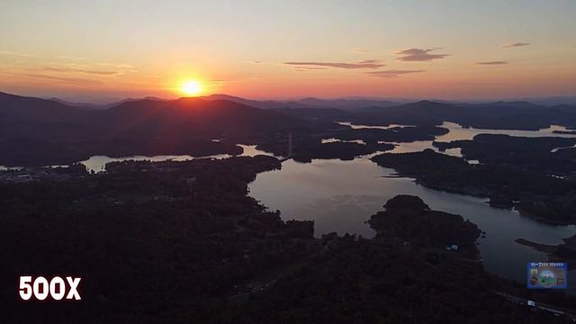 North Georgia Mountains Sunset /Bell Mountain 4K (DJI Mavic Air 2 Drone Footage) Relaxing Sunset !! смотреть онлайн