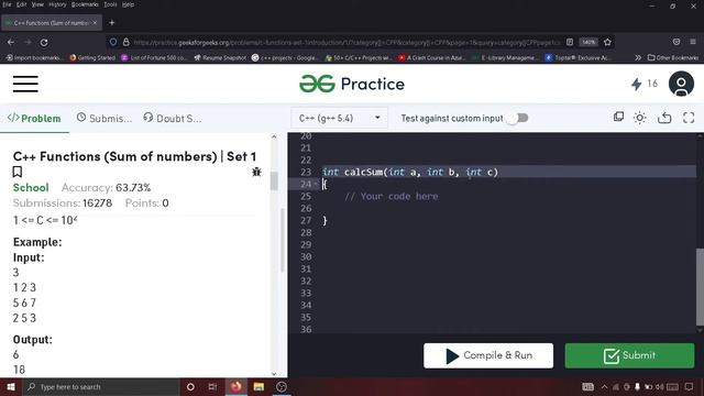 #98 C | C++ Question Practice | Geeksforgeeks C++ | Geeksforgeeks C++ Problems | Program 7