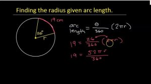 Finding the Radius Given the Arc Length