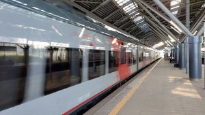 Электропоезд ЭС1П-024 "Ласточка" (ТЧ-96) скоростной поезд №717М Москва - Минск.