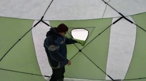 Обзор зимней, палатки Куб Traveltop Дубль.  200 х 400 х h215 см.