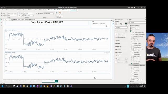 Custom trend lines in Power BI (LINESTX DAX function in action!)
