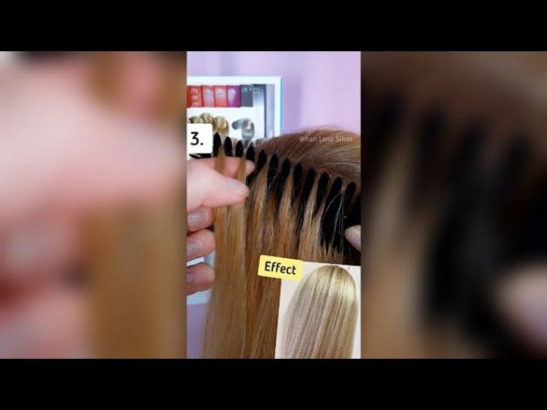 Мелирование 3 расчески, Тест для модного окрашивания волос. Comb for highlighting hair  #shorts