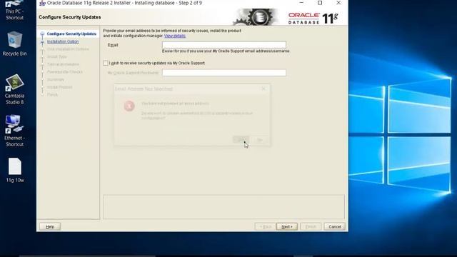 Install Oracle Database 11g Release 2 on Windows 10