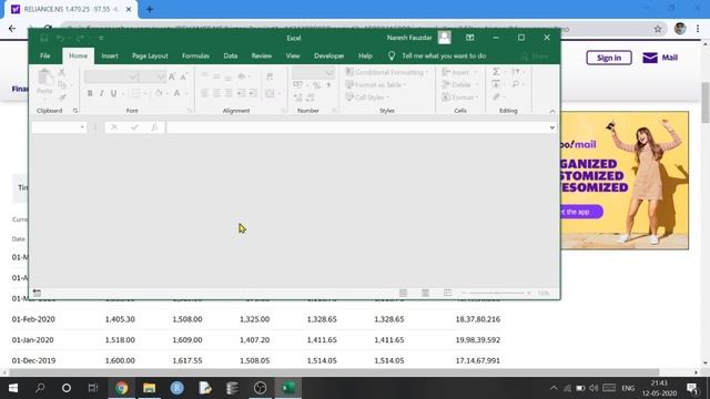 How to download/import Share Prices Data into Excel I Yahoo Finance I 2020 смотреть онлайн
