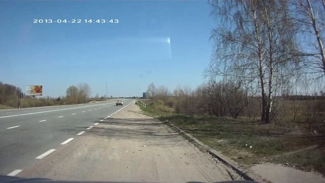 Состояние трассы М06 в районе с.Свитын, на 22.04.2013. Житомирская область. смотреть онлайн