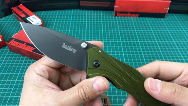 Нож "Knockout" Sandvik 14C28N Olive Aluminium 1870OLBLK от Kershaw смотреть онлайн