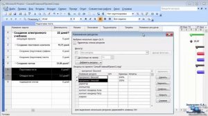 10. Назначение ресурсов в Microsoft Project 2007