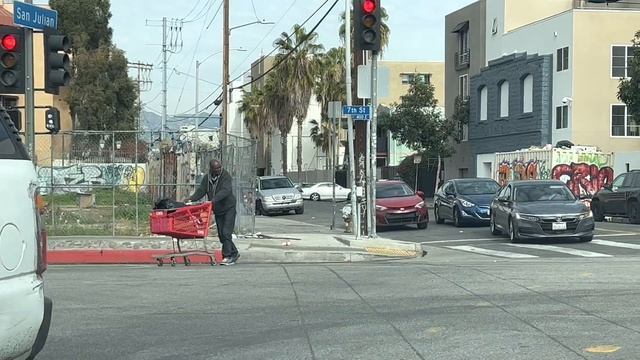 Los Angeles Figueroa Street | San Bernardino G Street Part 1 | Skid Row Downtown Homeless Camps [4k смотреть онлайн