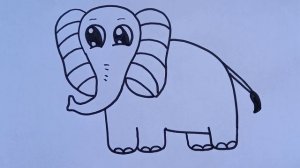 How to draw elephant for kids | Bolalar uchun fil chizish | рисовать слон для детей |