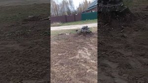 Мини трактор и мини экскаватор выравнивание участка.