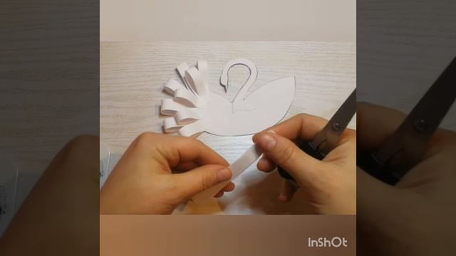 Волшебная лебедь. Объемная аппликация. смотреть онлайн