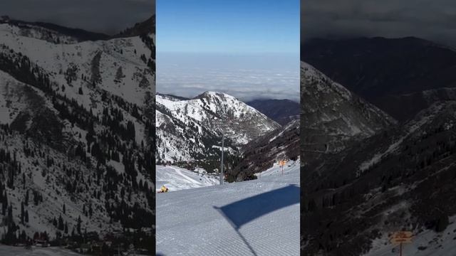 2850 meters above sea level. Ski resort Shymbulak. Kazakhstan. Almaty. Горнолыжный курорт Шымбулак.