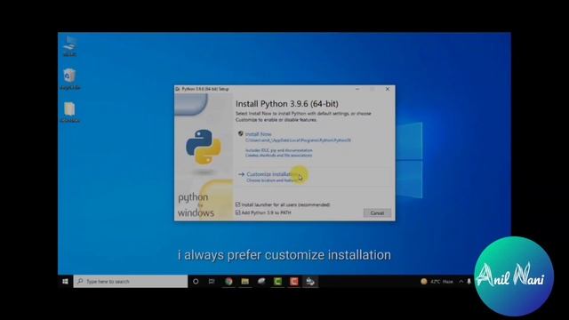 How to Download Python 3.9.6 in windows10 ||python latest version |windows10 ||Python with Webg Ani