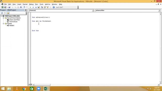 Advance Filter using Excel and VBA