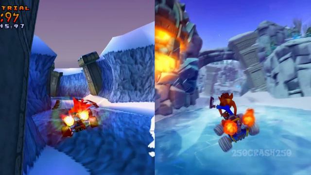 Crash Team Racing Nitro-Fueled Comparison - CTR vs CTRNF (CTR Tracks ...