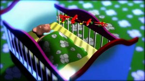 Мишка в кроватке 2 детский футаж