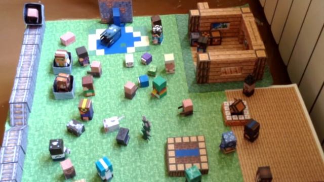 Бумажный Minecraft: Расстановка фигурок (Мини мир) смотреть онлайн