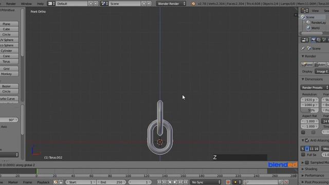 Blender Tutorial - How To Create A Chain In Blender смотреть онлайн