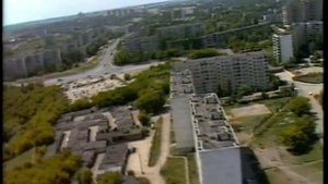 Липецк девяностых годов с высоты птичьего полёта, съемка с вертолёта