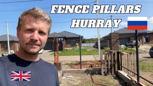 ENGLISH FAMILY PROGRESS WITH THEIR RUSSIAN HOME REPAIR | We Have Fence Pillars at the Front