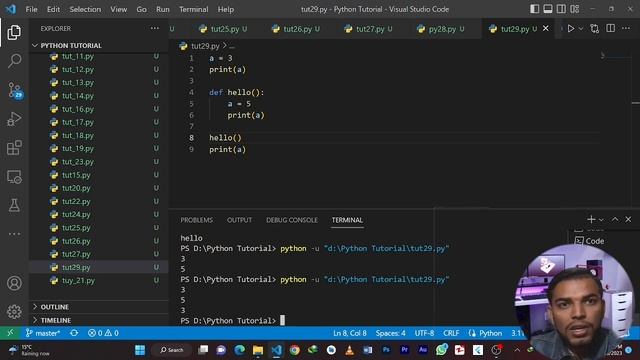 Global vs Local Variables in Python | Python Course For Zero to Advanced | Tutorial # 27