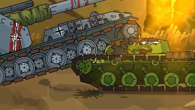 КВ 44 против х100 вафлей - мультики про танки смотреть онлайн