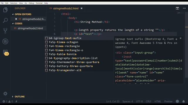 JavaScript String Methods | length Tutorial