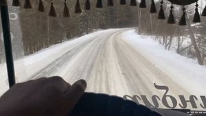 Дорога домой. Погода не радует. К ночи дорогу совсем заметёт.