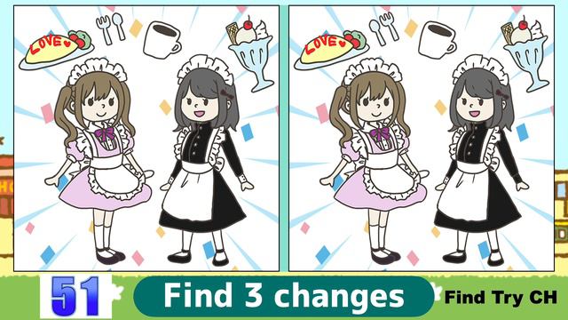 【Difference finding game】Train your concentration with brain training No504 смотреть онлайн