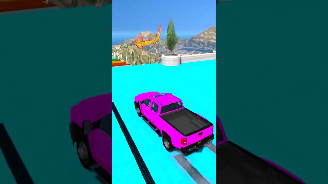 КАК ДАЛЕКО ПО ДЫРЯВЫМ БЛОКАМ ПРОЕДЕТ ЧИТ ТАЧКА? СМОТРИ НЕ УПАДИ В ГТА 5! #shorts смотреть онлайн