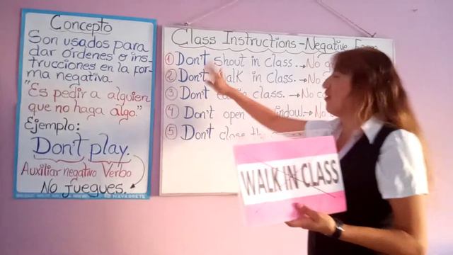 Class Instructions - Negative Form | Miss Ysabel | Ricardo Palma School смотреть онлайн