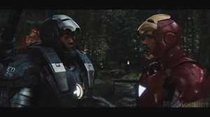 Железный человек и Воитель против дронов  Железный человек 2