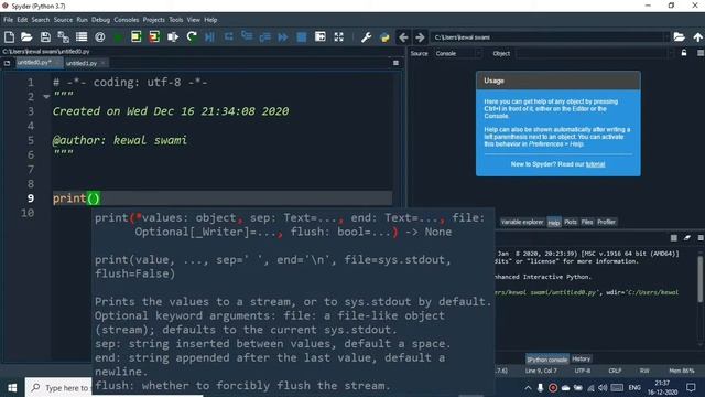 Python beginner tutorial #1|| Printing hello world in python