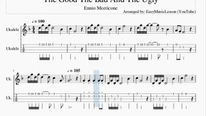 Ukulele Tab: How to play The Good The Bad And The Ugly by Ennio Morricone