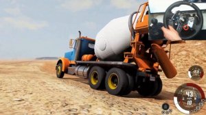 BeamNG Drive - Concrete Truck on the Long Desert Road