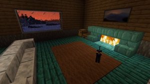 Minecraft Fireplace and Snowstorm Ambience with Music