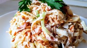 Салат из блинов Цыганка готовит. Салаты с омлетом и ветчиной. Gipsy kitchen.