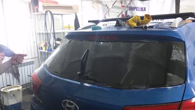 Подготовка к тонировке, заднее стекло смотреть онлайн