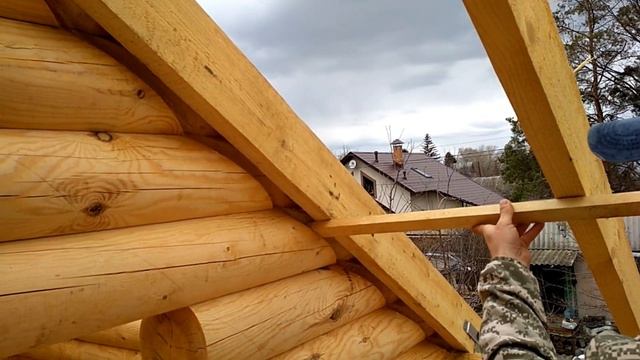Сруб,Часть 1 ,стропильная часть на срубовом доме,утепление смотреть онлайн