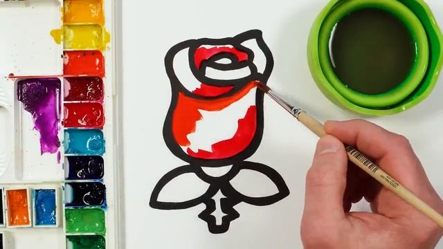 Рисуем фломастерами. Простой милый рисунок. Рисование для детей смотреть онлайн