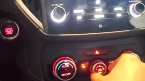Temperature Settings -2020 Subaru Crosstrek and Impreza