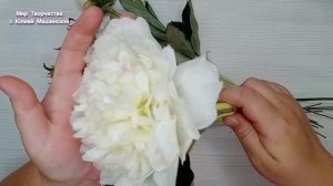 Белый Пионы из холодного фарфора. Процесс работы