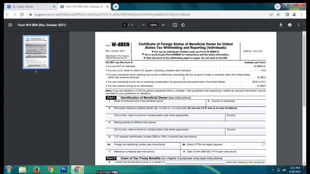 How To fill w-8ben Tex form Facebook payment For India || W-8BEN FORM FULL TUTORIAL STEP BY STEP || смотреть онлайн