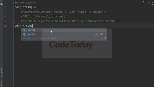 Connect Access Database.accdb with pyodbc python, pycharm ติดต่อฐานข้อมูล Access ด้วย pyodbc смотреть онлайн