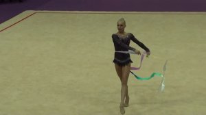 Yana Kudryavtseva, ribbon, Grand Prix, 2015, Final, Moscow.
