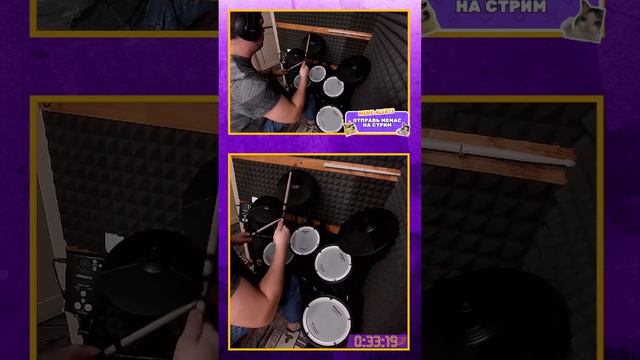 РАДИО ТАПОК ЕРМАК НА БАРАБАНАХ  #барабаны #drumcover #drummer #shortvideo #drums #radiotapok #cover