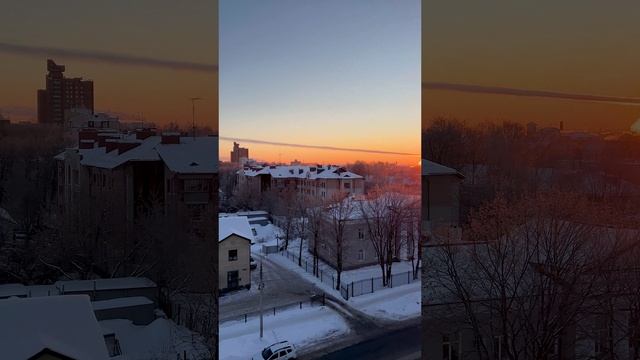 Доброе утро! Ярославль. Морозное красивое утро.❄️ Yaroslavl. Frosty beautiful morning.