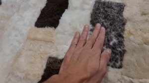 КОВРИК ДОРОЖКА ИЗ ОВЕЧЬЕГО МЕХА СТРИЖЕННЫЙ ЛОСКУТНЫЙ (КОД: 4684)