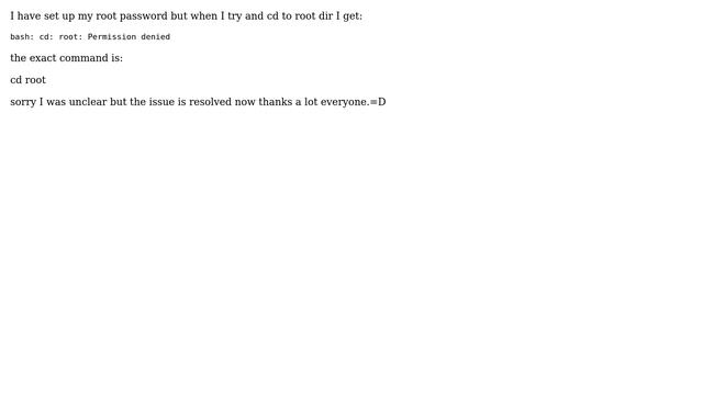 Ubuntu: cd root access denied смотреть онлайн